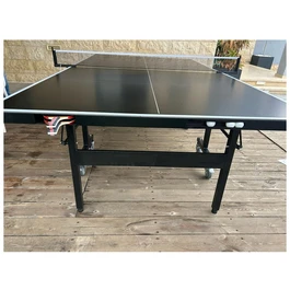 שולחן טניס חוץ מתקפל 250974 פרמיום CITYSPORT BLACK פלטת אלומיניום תעופתי בלתי שבירה 3 שנות אחריות כולל מיקום בפלטה לאכסון מחבטים וכדורים