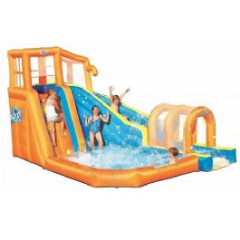 מתקן מים מתנפח 53303 מגלשת הוריקן הכולל מגלשה+מנהרה+קיר טיפוס Bestway H2OGo